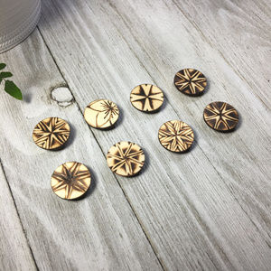 Knot & Kiln Woodburned Minimalistic Magnet Set